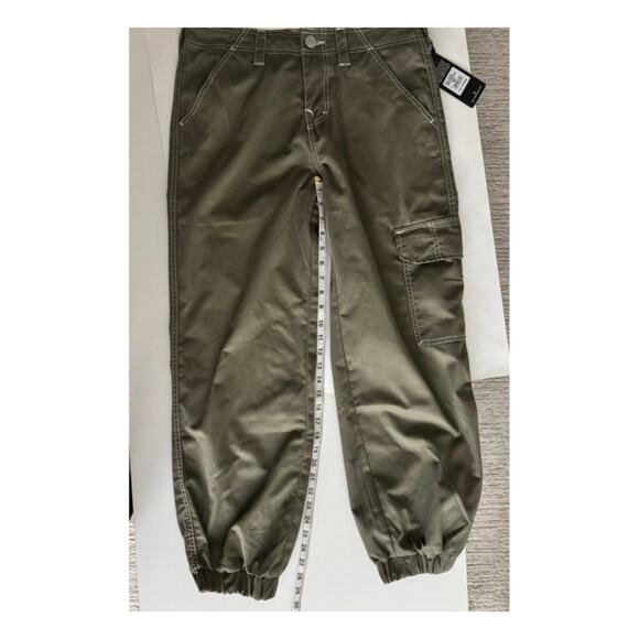 NWT True Religion Bobbi Baggy Cargo Pants Kalamata Olive Green size 28 - Picture 9 of 16